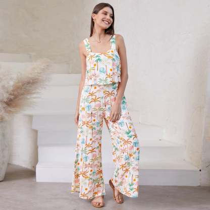 Flowy Summer Wide-Leg Jumpsuit