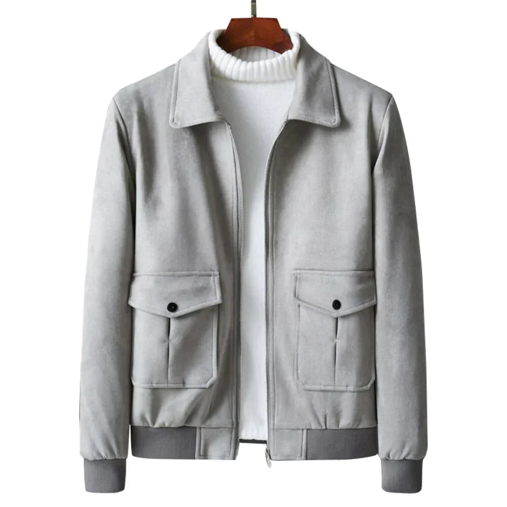 Suede Jacket With Teddy Inner Lining
