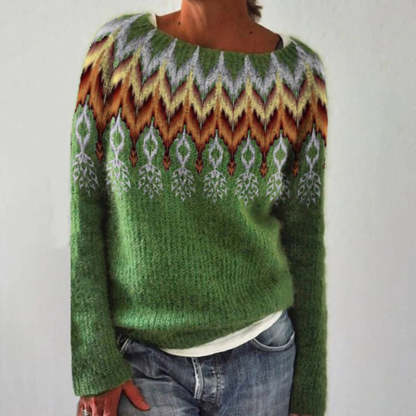 Knitted Sweater With Print