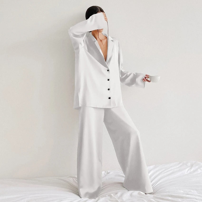 Silky Elegance OverSized Pajama Set