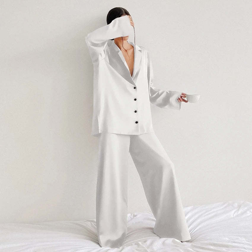Silky Elegance OverSized Pajama Set