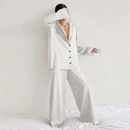 Silky Elegance OverSized Pajama Set