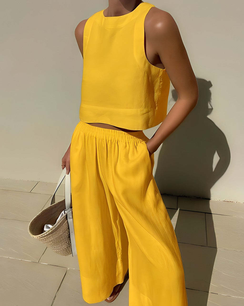 SASummer Linen Two Piece Set