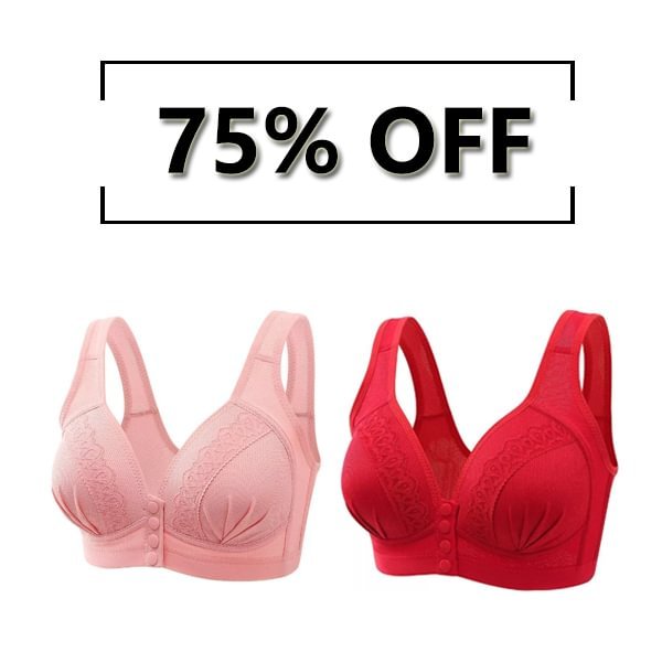 Front Button Breathable Skin-Friendly Cotton Bra