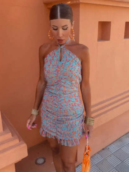  Chic Halter Mini Dress