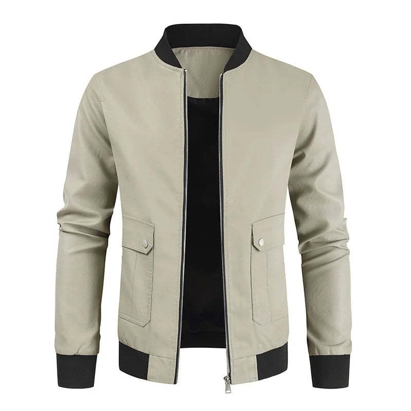 Vegan Leather Bomber Jacket