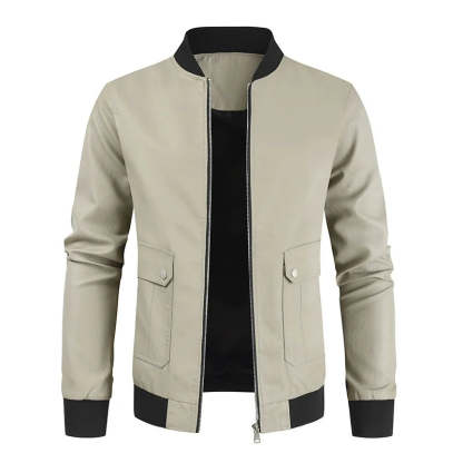 Vegan Leather Bomber Jacket