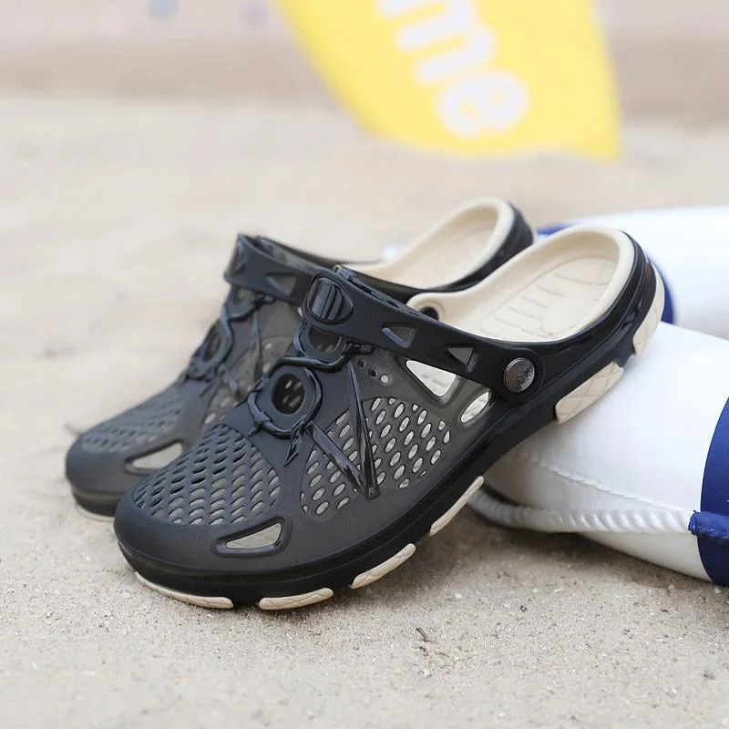 Men's Summer Slippers Lightweight Mesh Clog Quick Drying Garden Shoe