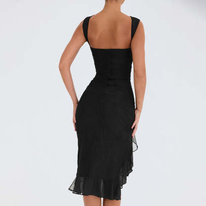 Ruffle Hem Cocktail Dress