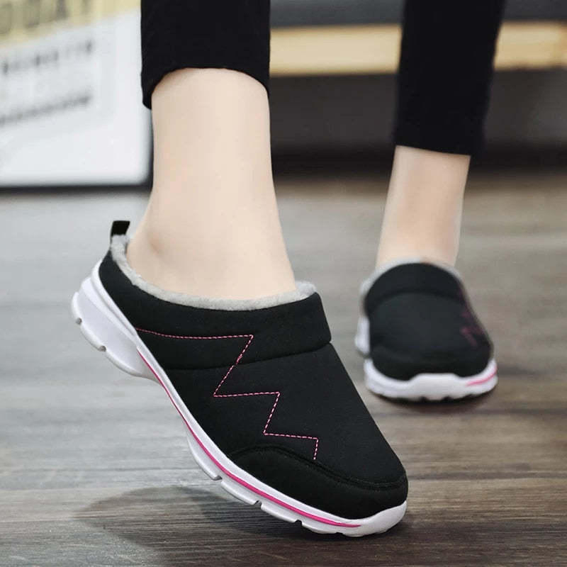 Women Plush Winter Shoes Light Home Fur Slippers