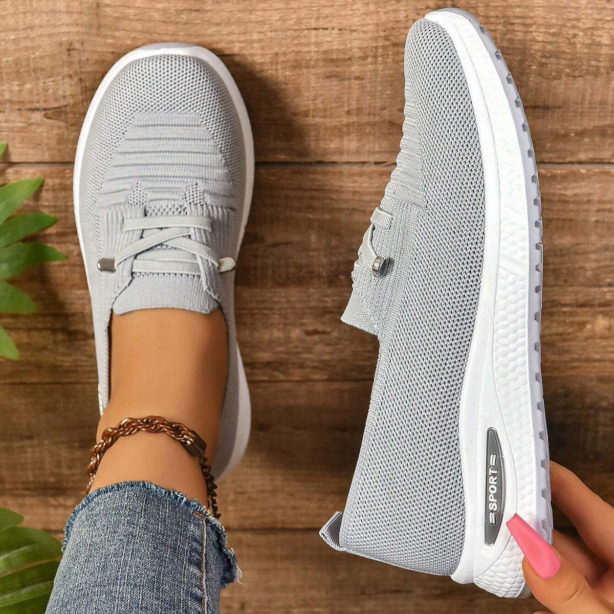 Women Slip On Orthopedic Sneakers Lightweight Wide Width Soft Sole Arch Support Non-Slip Shoes