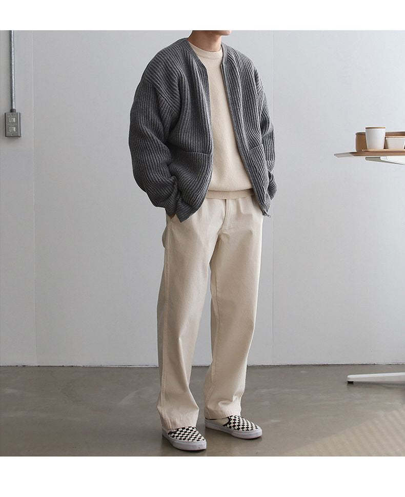 Knitted Cardigan With Zipper