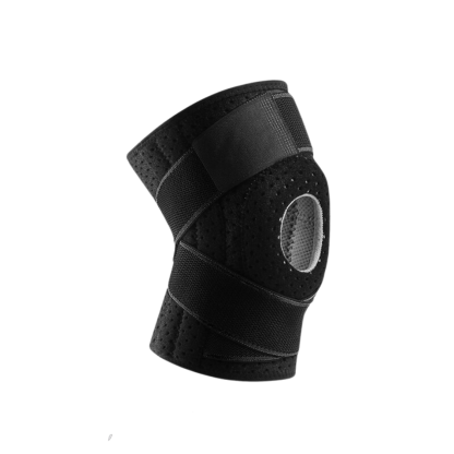 Compression Knee Pads Unisex Silicon Inside Cross Braces Sport Leg Support