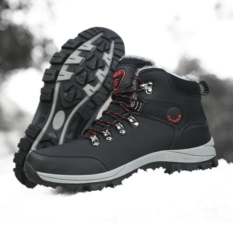 Orthopedic Boots for Men Warm Plus Hiking Lace-up Boots