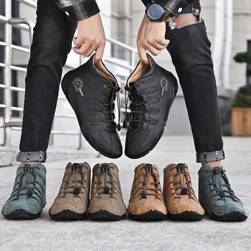 Men Orthopedic Shoes Retro Warm Ankle Boots