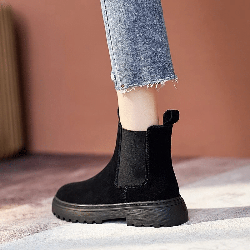 Orthopedic Ankle Boots Chunky Sole