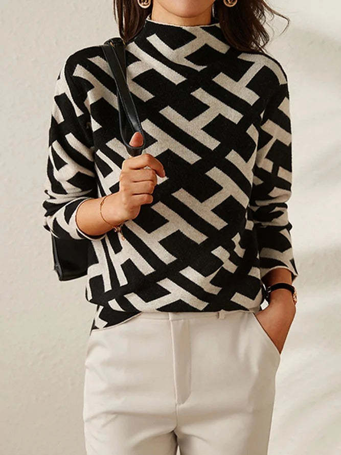 Elegant geometric sweatshirt