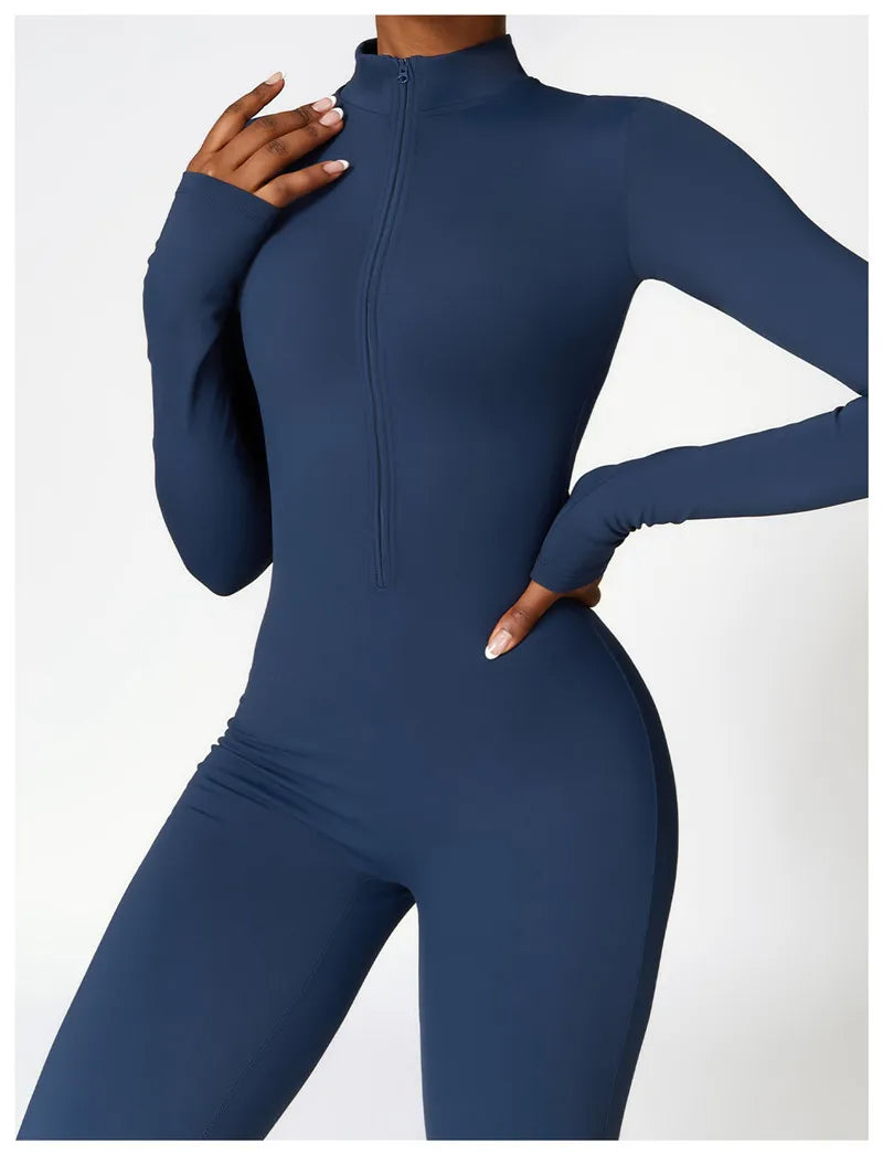Sports Jumpsuit With Zipper