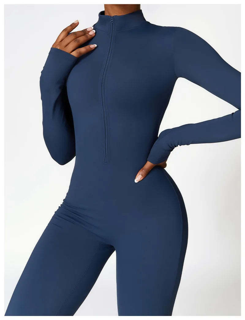 Sports Jumpsuit With Zipper