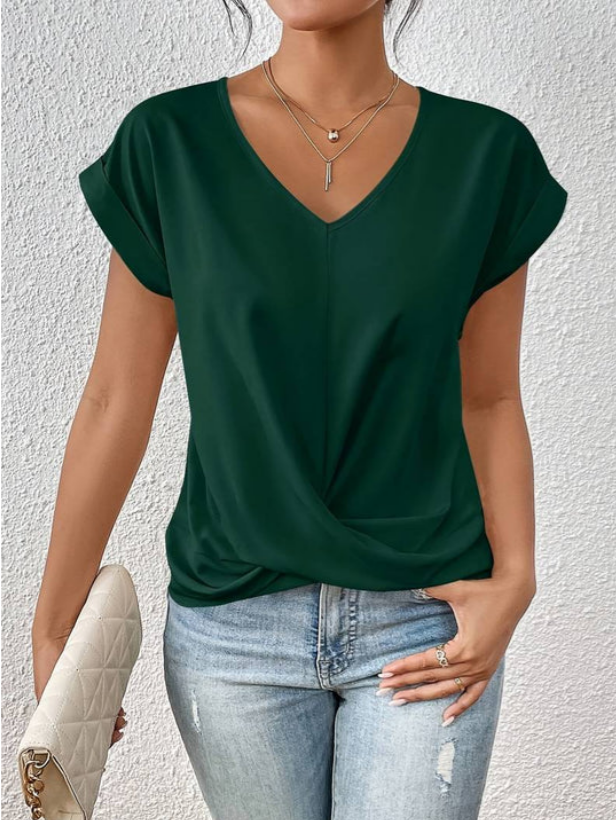 Draped V-neck Shirt