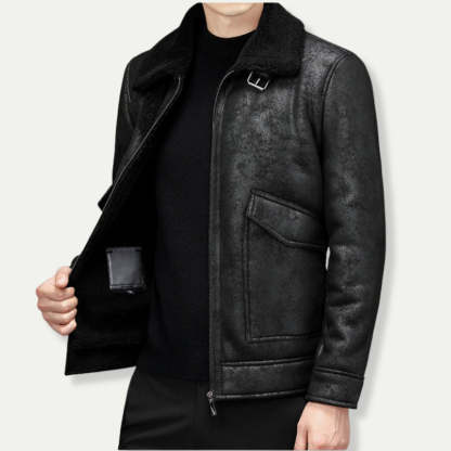 Suede Look Biker Jacket