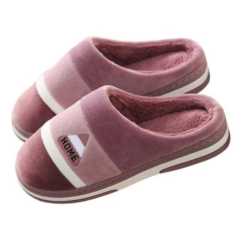 Velvet Fur Men Indoor Slippers Cushion Winter Shoes