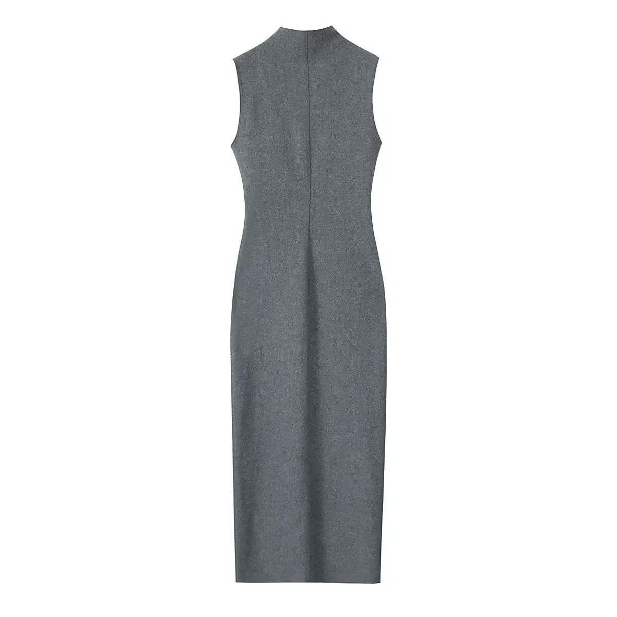 Elegant Charcoal Sleeve Sheath Dress