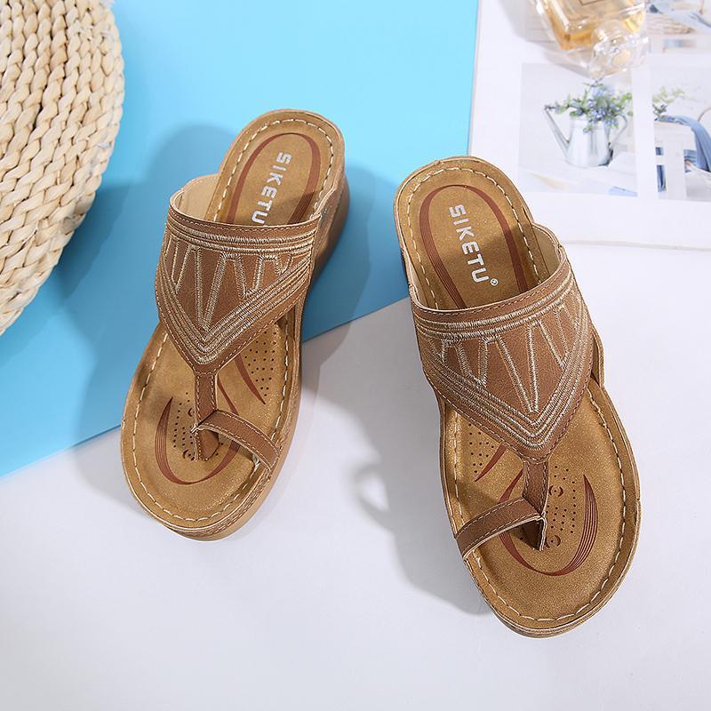 Women's Embroidery Wedge Sandals