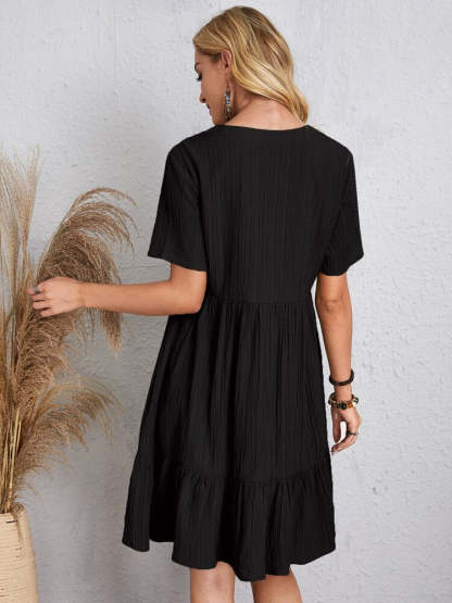 V-neck midi dress
