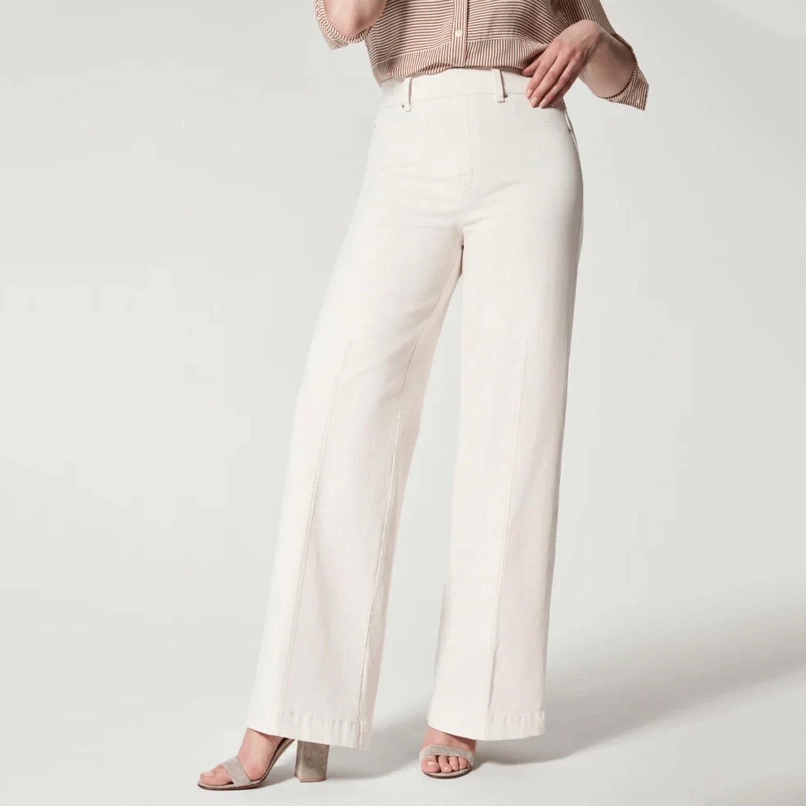 Pull-On Jeans With Wide Legs