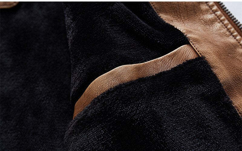 Leather Jacket With Fleece Lining