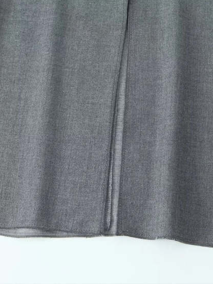 Elegant Charcoal Sleeve Sheath Dress