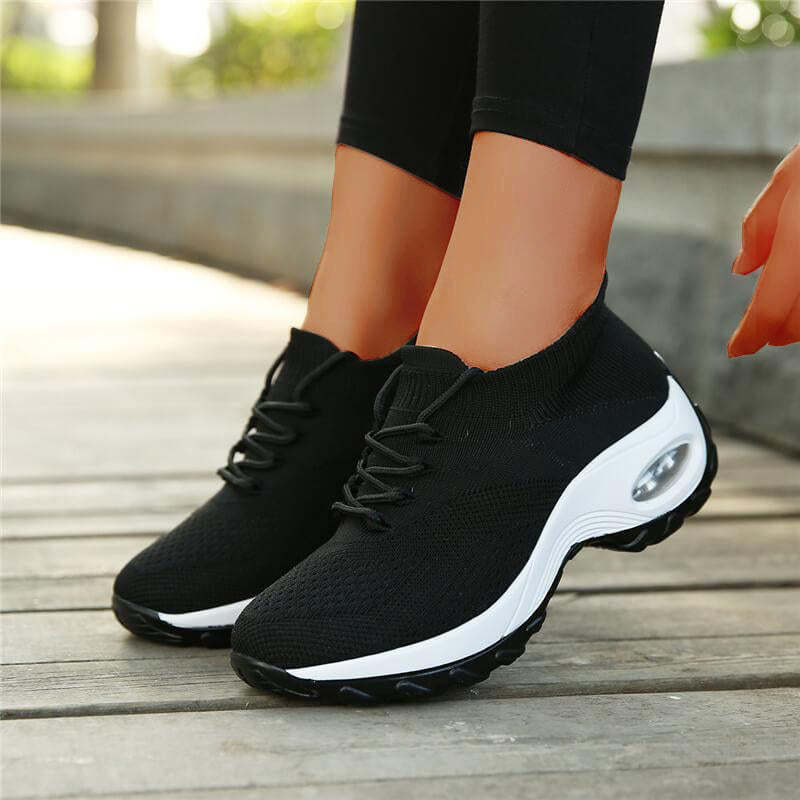 Lace Up Walking Running Shoes Platform Sneakers