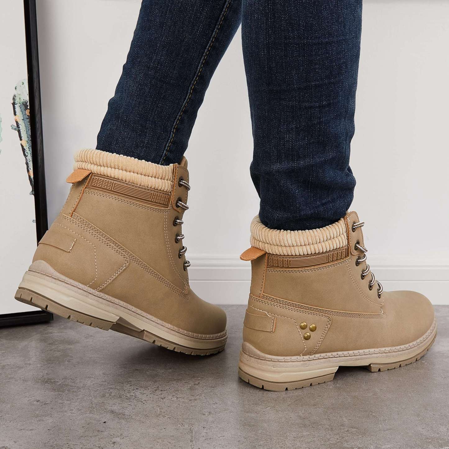 Classic Non Slip Ankle Work Boots Waterproof Hiking Combat Boots