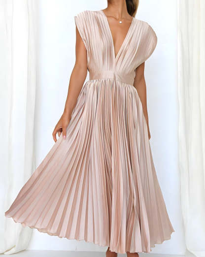 Flowy V-Neck Midi Dress