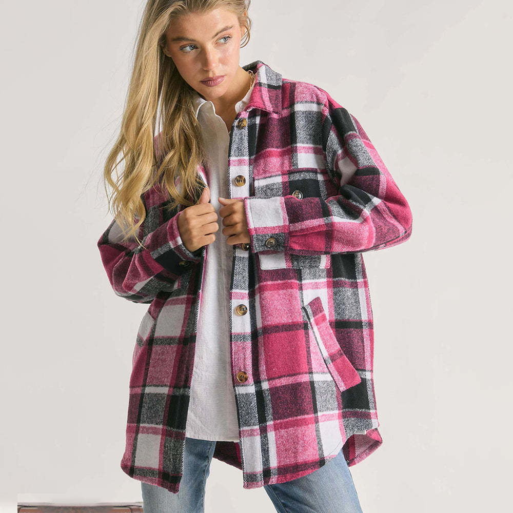 Plaid Charm OverSized Shirt Jacket