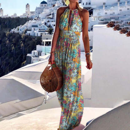 Ho Maxi Dress With Halter Neck