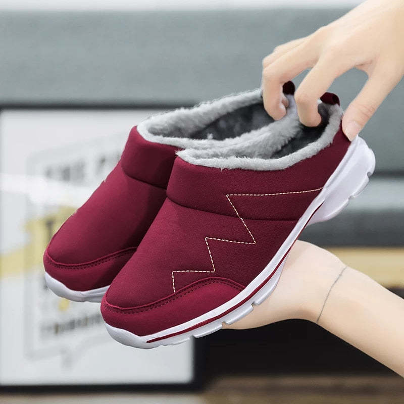 Women Plush Winter Shoes Light Home Fur Slippers