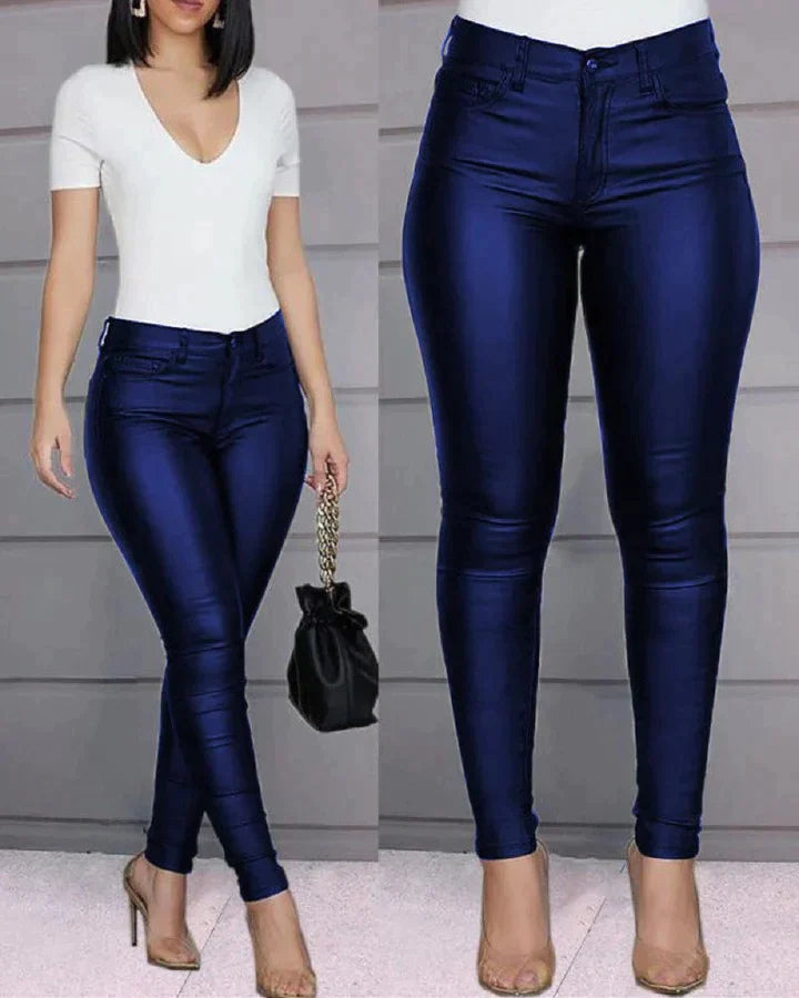 Faux Leather Stretch Pants