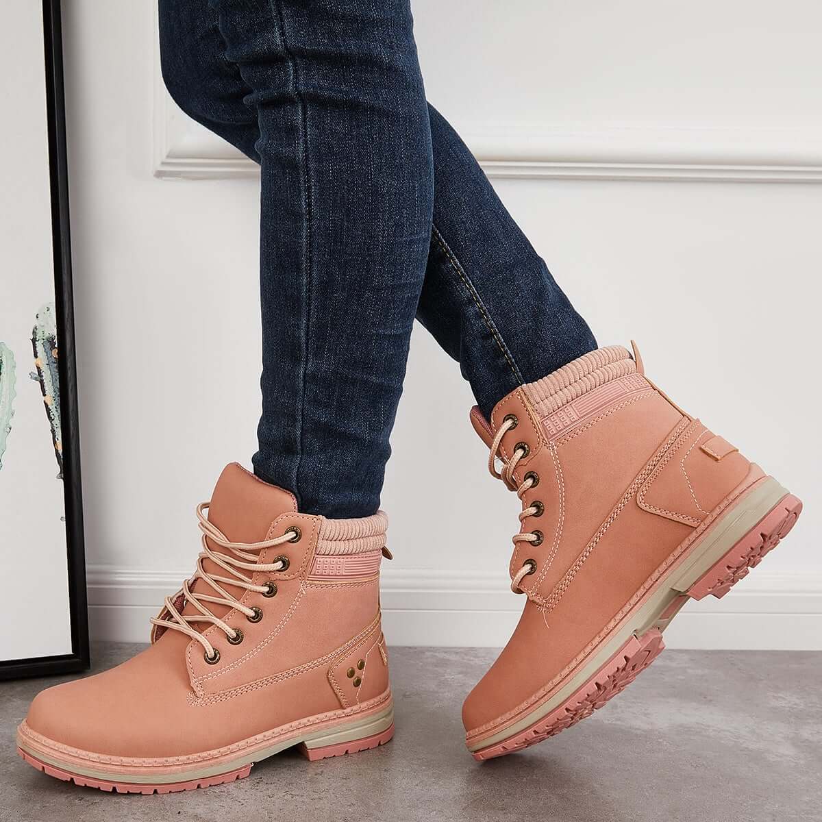Classic Non Slip Ankle Work Boots Waterproof Hiking Combat Boots