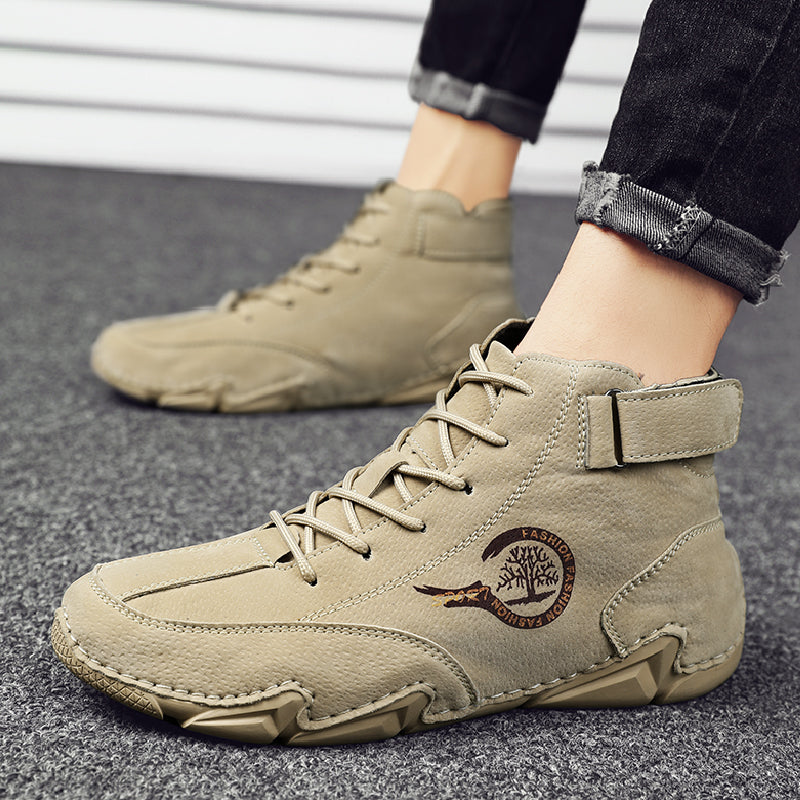 Handmade Suede Ankle Boots For Men Leisure Orthopedic Shoes