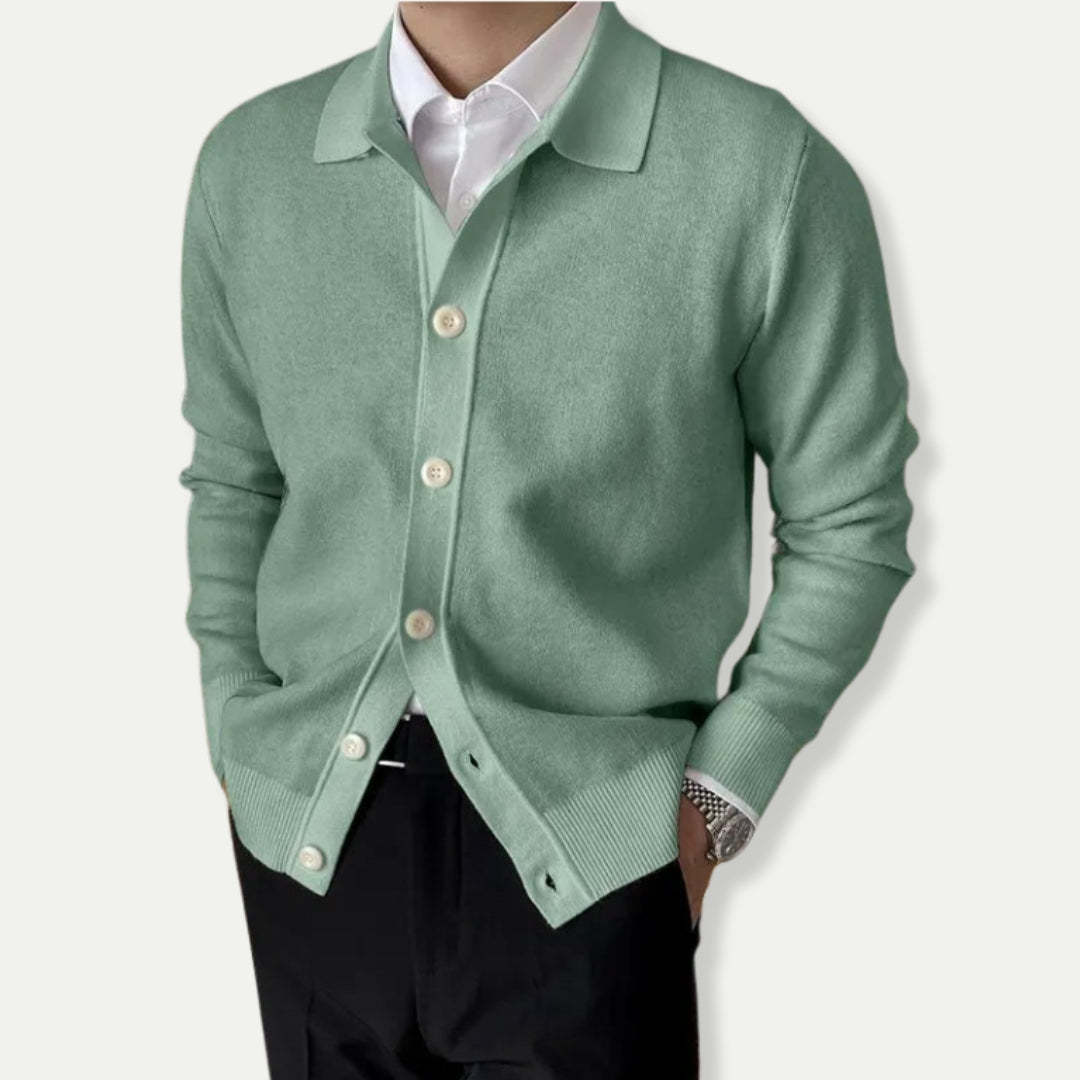 Elegant Classic Wool-Blend Cardigan