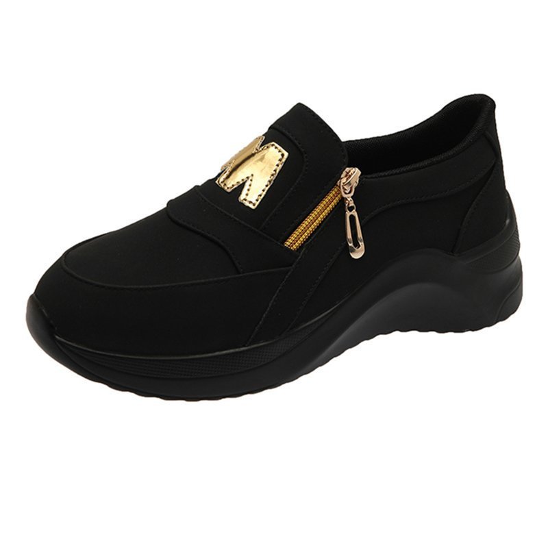 Women Casual Side Zipper Fashion Platform Sneakers Shoes