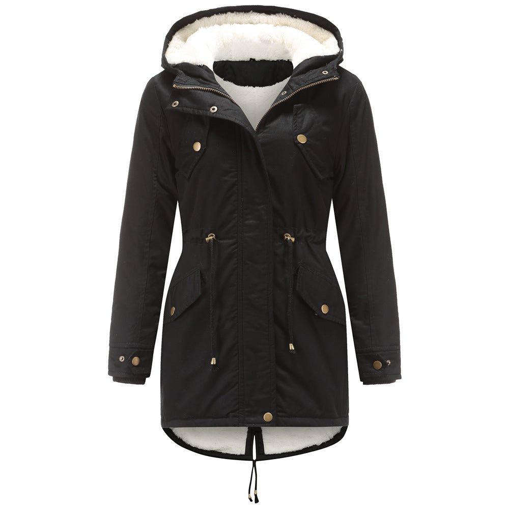Casual Drawstring Hooded Jacket