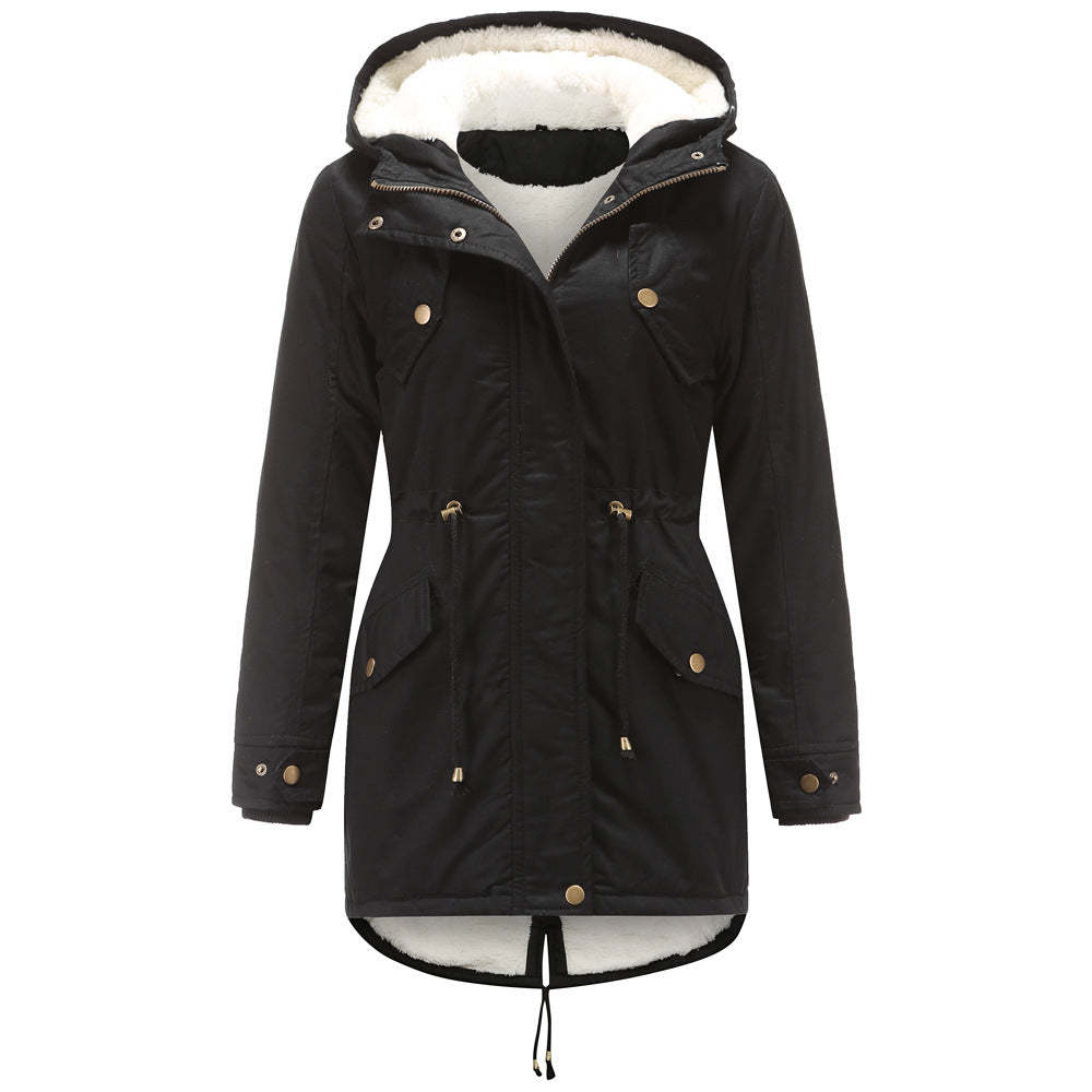 Casual Drawstring Hooded Jacket
