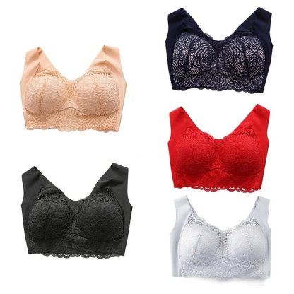 Bra For Women Ultimate Lift Stretch Full-Figure Seamless Lace Cut-Out Bra Plus Size