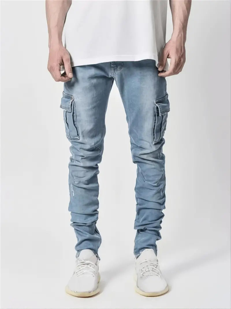Skinny Fit Cargo Jeans