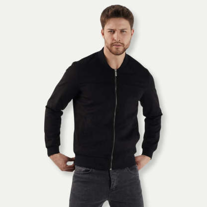 Men's Suede Bomber Jacket