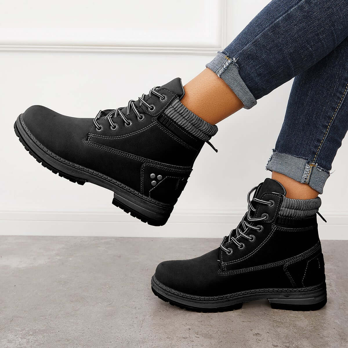 Classic Non Slip Ankle Work Boots Waterproof Hiking Combat Boots