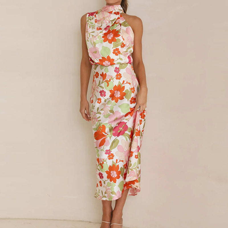 Floral Satin Dress
